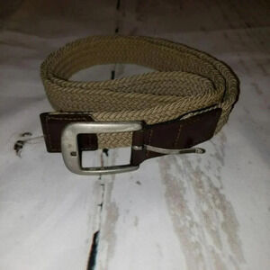 Mens W38/40 tan braided‎ fabric belt